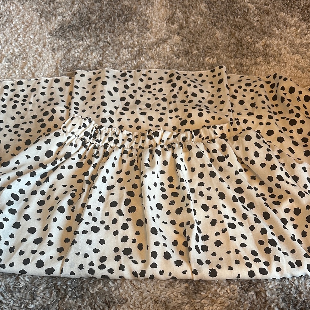 Stylish Black and White Polka Dot Skirt